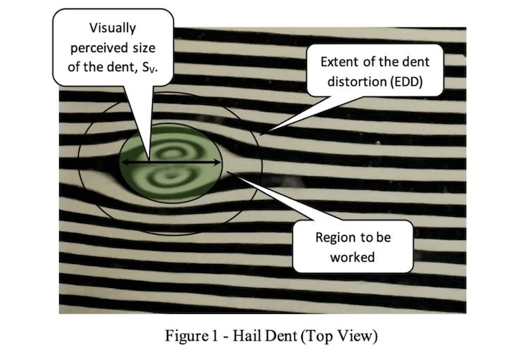 Vehicle Dent Measurement Image